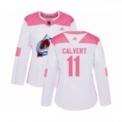 Womens Adidas Colorado Avalanche 11 Matt Calvert Authentic White Pink Fashion NHL Jersey  Womens Adidas Colorado Avalanche 11 Matt Calvert Authentic White Pink Fashion NHL Jersey