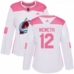 Womens Adidas Colorado Avalanche 12 Patrik Nemeth Authentic WhitePink Fashion NHL Jersey  Womens Adidas Colorado Avalanche 12 Patrik Nemeth Authentic WhitePink Fashion NHL Jersey