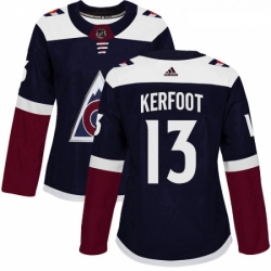 Womens Adidas Colorado Avalanche 13 Alexander Kerfoot Authentic Navy Blue Alternate NHL Jersey  Womens Adidas Colorado Avalanche 13 Alexander Kerfoot Authentic Navy Blue Alternate NHL Jersey
