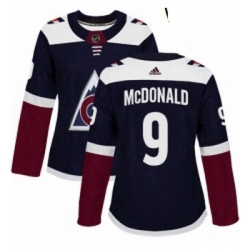 Womens Adidas Colorado Avalanche 9 Lanny McDonald Authentic Navy Blue Alternate NHL Jersey  Womens Adidas Colorado Avalanche 9 Lanny McDonald Authentic Navy Blue Alternate NHL Jersey