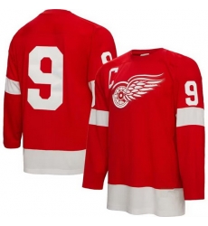 Men Detroit Red Wings 9 Gordie Howe Red 1960 Mitchell  26 Ness Stitched Jersey