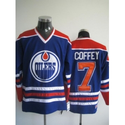 Edmonton Oilers 7 Paul Coffey blue jersey