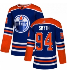 Mens Adidas Edmonton Oilers 94 Ryan Smyth Premier Royal Blue Alternate NHL Jersey 