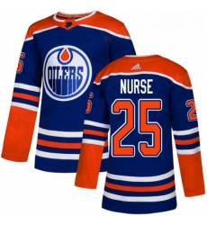 Youth Adidas Edmonton Oilers 25 Darnell Nurse Authentic Royal Blue Alternate NHL Jersey 