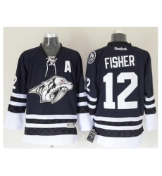 Florida Panthers #12 Mike Fisher Blue Third Stitched NHL Jersey