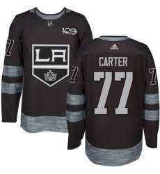 Kings #77 Jeff Carter Black 1917 2017 100th Anniversary Stitched NHL Jersey