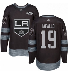 Mens Adidas Los Angeles Kings 19 Alex Iafallo Premier Black 1917 2017 100th Anniversary NHL Jersey 