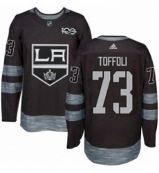 Mens Adidas Los Angeles Kings 73 Tyler Toffoli Premier Black 1917 2017 100th Anniversary NHL Jersey 