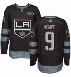 Mens Adidas Los Angeles Kings 9 Adrian Kempe Premier Black 1917 2017 100th Anniversary NHL Jersey 