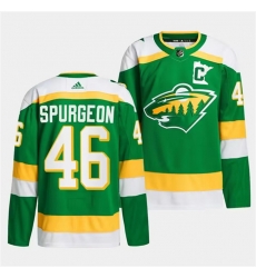 Men Minnesota Wild 46 Jared Spurgeon Green 2023 24 Stitched Jersey