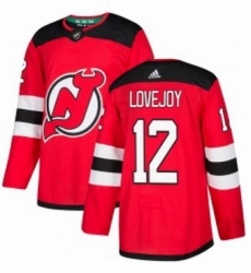 Mens Adidas New Jersey Devils 12 Ben Lovejoy Premier Red Home NHL Jersey 