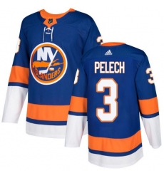 Adidas New York Islanders 3 Adam Pelech Royal Blue Home Authentic Stitched NHL Jersey