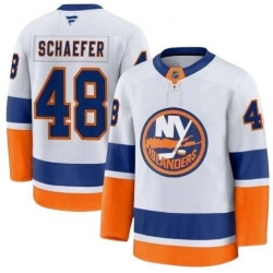 Men New York Islanders 48 Matthew Schaefer White 2025 Stitched Hockey Jersey