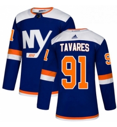 Mens Adidas New York Islanders 91 John Tavares Premier Blue Alternate NHL Jersey 