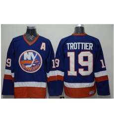 New York Islanders #19 Bryan Trottier Stitched Baby Blue CCM Throwback NHL Jersey