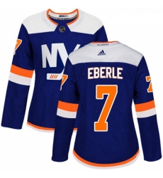 Womens Adidas New York Islanders 7 Jordan Eberle Premier Blue Alternate NHL Jersey 