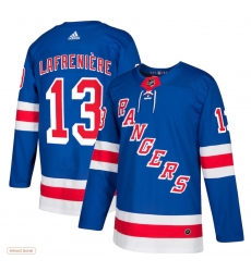 Men New York Rangers Alexis Lafreniere #13 adidas Blue Home Player Jersey