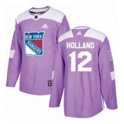 Mens Adidas New York Rangers 12 Peter Holland Authentic Purple Fights Cancer Practice NHL Jersey  Mens Adidas New York Rangers 12 Peter Holland Authentic Purple Fights Cancer Practice NHL Jersey
