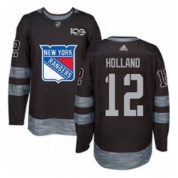 Mens Adidas New York Rangers 12 Peter Holland Premier Black 1917 2017 100th Anniversary NHL Jersey  Mens Adidas New York Rangers 12 Peter Holland Premier Black 1917 2017 100th Anniversary NHL Jersey