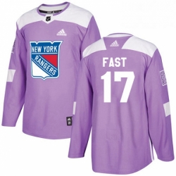 Mens Adidas New York Rangers 17 Jesper Fast Authentic Purple Fights Cancer Practice NHL Jersey  Mens Adidas New York Rangers 17 Jesper Fast Authentic Purple Fights Cancer Practice NHL Jersey