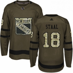 Mens Adidas New York Rangers 18 Marc Staal Premier Green Salute to Service NHL Jersey  Mens Adidas New York Rangers 18 Marc Staal Premier Green Salute to Service NHL Jersey