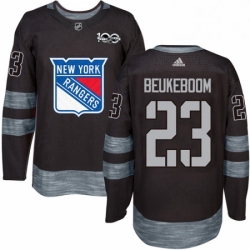 Mens Adidas New York Rangers 23 Jeff Beukeboom Premier Black 1917 2017 100th Anniversary NHL Jersey  Mens Adidas New York Rangers 23 Jeff Beukeboom Premier Black 1917 2017 100th Anniversary NHL Jersey