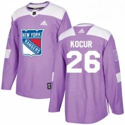 Mens Adidas New York Rangers 26 Joe Kocur Authentic Purple Fights Cancer Practice NHL Jersey  Mens Adidas New York Rangers 26 Joe Kocur Authentic Purple Fights Cancer Practice NHL Jersey