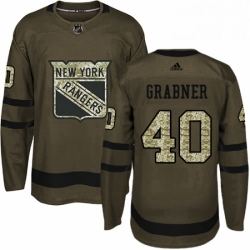 Mens Adidas New York Rangers 40 Michael Grabner Premier Green Salute to Service NHL Jersey  Mens Adidas New York Rangers 40 Michael Grabner Premier Green Salute to Service NHL Jersey