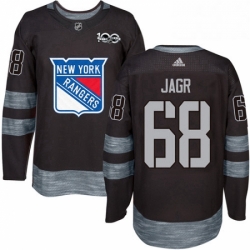 Mens Adidas New York Rangers 68 Jaromir Jagr Authentic Black 1917 2017 100th Anniversary NHL Jersey  Mens Adidas New York Rangers 68 Jaromir Jagr Authentic Black 1917 2017 100th Anniversary NHL Jersey