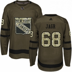 Mens Adidas New York Rangers 68 Jaromir Jagr Authentic Green Salute to Service NHL Jersey  Mens Adidas New York Rangers 68 Jaromir Jagr Authentic Green Salute to Service NHL Jersey