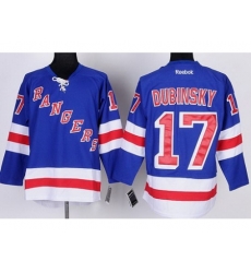 New York Rangers 17 Brandon Dubinsky Blue NHL Jerseys