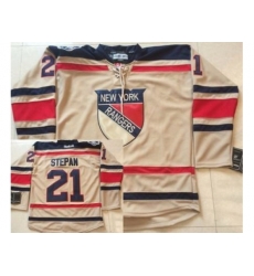 New York Rangers 21 Derek Stepan Cream Winter Classic NHL Jerseys