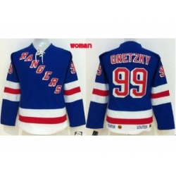 Women's New York Rangers #99 Wayne Gretzky Blue Home Stitched NHL Jersey Women's New York Rangers #99 Wayne Gretzky Blue Home Stitched NHL Jersey