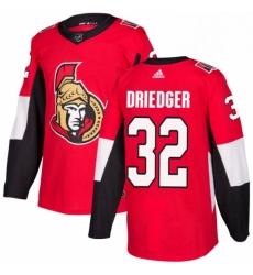 Mens Adidas Ottawa Senators 32 Chris Driedger Authentic Red Home NHL Jersey 