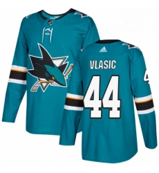 Mens Adidas San Jose Sharks 44 Marc Edouard Vlasic Premier Teal Green Home NHL Jersey 