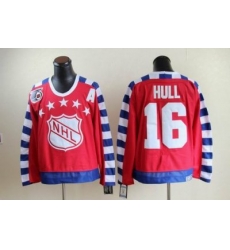 ST.Louis Blues #16 Brett Hull all star 75th Anniversary RED CCM Jersey