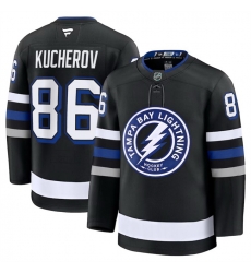 Men Tampa Bay Lightning 86 Nikita Kucherov Black 2024 25 Alternate Stitched Hockey Jersey