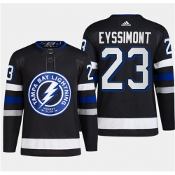 Men's Tampa Bay Lightning #23 Michael Eyssimont Black 2024 Stadium Series Stitched Jersey