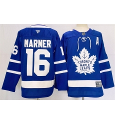 Men Toronto Maple Leafs 16 Mitchell Marner Blue 2024 25 Stitched Jersey