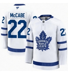 Men Toronto Maple Leafs 22 Jake McCabe Fanatics Away White Premium Jersey Men Toronto Maple Leafs 22 Jake McCabe Fanatics Away White Premium Jersey