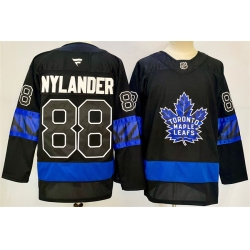 Men Toronto Maple Leafs 88 William Nylander Black 2024 25 Stitched Jersey