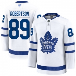 Men Toronto Maple Leafs Robertson Nicholas 89 Fanatics Away White Premium Stitched Hockey Jersey