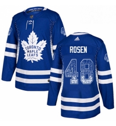 Mens Adidas Toronto Maple Leafs 48 Calle Rosen Authentic Blue Drift Fashion NHL Jersey 