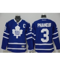 Toronto Maple Leafs #3 Dion Phaneuf Blue Stitched NHL Jersey