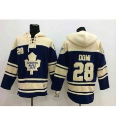 nhl jerseys toronto maple leafs #28 domi blue-cream[pullover hooded sweatshirt]