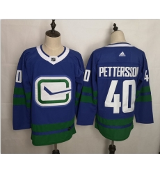 Canucks 40 Elias Pettersson Blue Adidas Jerseys