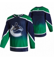 Men Vancouver Canucks Blank Green Adidas 2020 21 Reverse Retro Alternate NHL Jersey