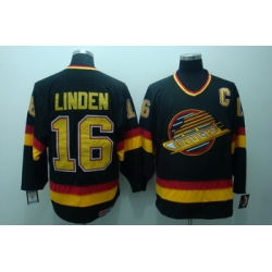 Vancouver Canucks 16 Linden Black Jerseys