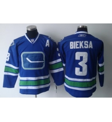 Vancouver Canucks 3 Kevin Bieksa Blue Jersey A Patch 3Rd