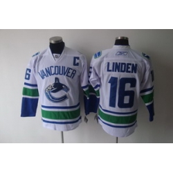 Vancouver Canucks Jersey 16 Linden White Jerseys C Patch